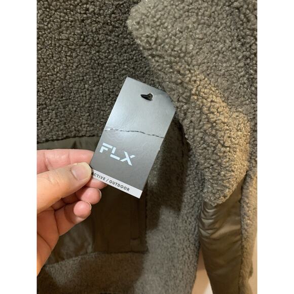 FLX Sherpa Fleece 1/4 Zip Pullover Men's Medium Olive‎ Green Outdoors Hunt Fish - Picture 4 of 13